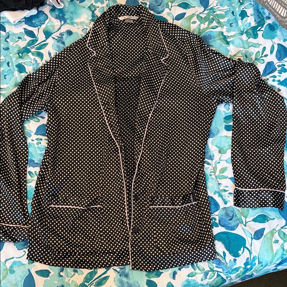 Victoria's Secret Black and White Polka Dot PJ